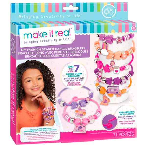 Set de creație Make It Real Bringing Creativity to Life Fashion Beaded Bangle Bracelets 1329M 8+/ Multicolor Multicolor photo 1 Set de creație Make It Real Bringing Creativity to Life Fashion Beaded Bangle Bracelets 1329M 8+/ Multicolor Multicolor photo 1