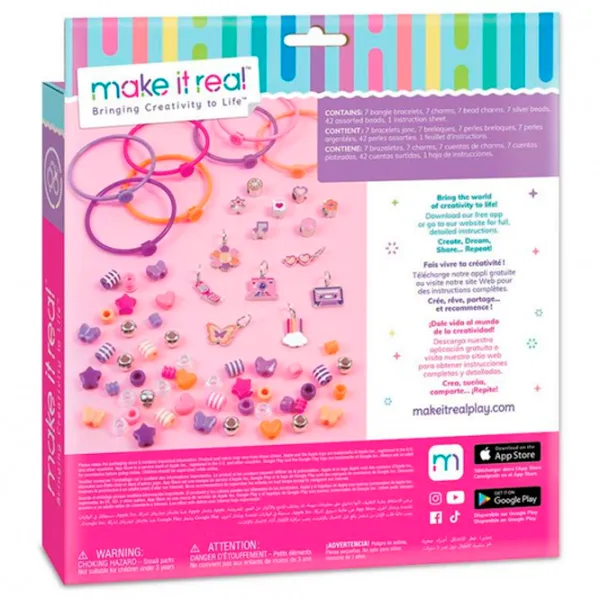 Set de creație Make It Real Bringing Creativity to Life Fashion Beaded Bangle Bracelets 1329M 8+/ Multicolor Multicolor photo 3 Set de creație Make It Real Bringing Creativity to Life Fashion Beaded Bangle Bracelets 1329M 8+/ Multicolor Multicolor photo 3