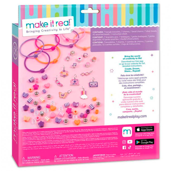 Set de creație Make It Real Bringing Creativity to Life Fashion Beaded Bangle Bracelets 1329M 8+/ Multicolor Multicolor photo 3 Set de creație Make It Real Bringing Creativity to Life Fashion Beaded Bangle Bracelets 1329M 8+/ Multicolor Multicolor photo 3