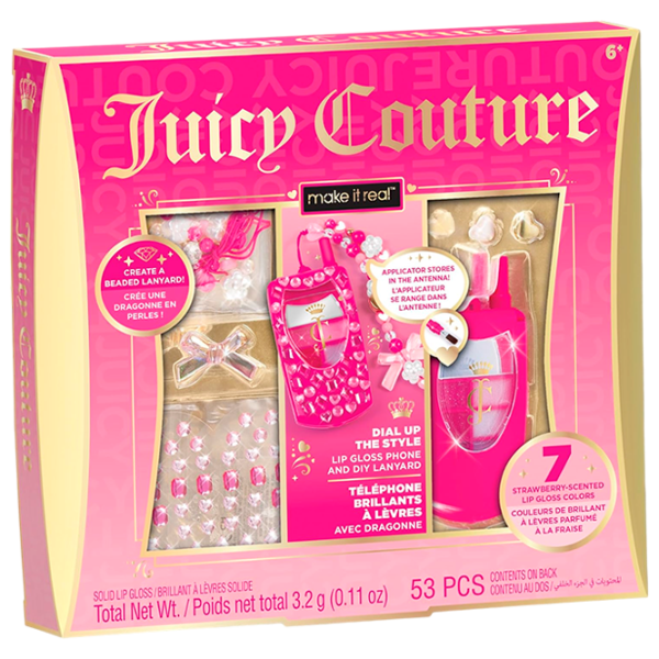 Креативный набор Make It Real Juicy Couture Dial Up the Style Lip Gloss Phone 4473M 6+/ Разноцветный Разноцветный photo 1