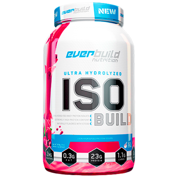 Proteină EverBuild Ultra Hydrolyzed ISO Build 908 g (850049892759) praf/ Сăpșuni photo 1 Proteină EverBuild Ultra Hydrolyzed ISO Build 908 g (850049892759) praf/ Сăpșuni photo 1