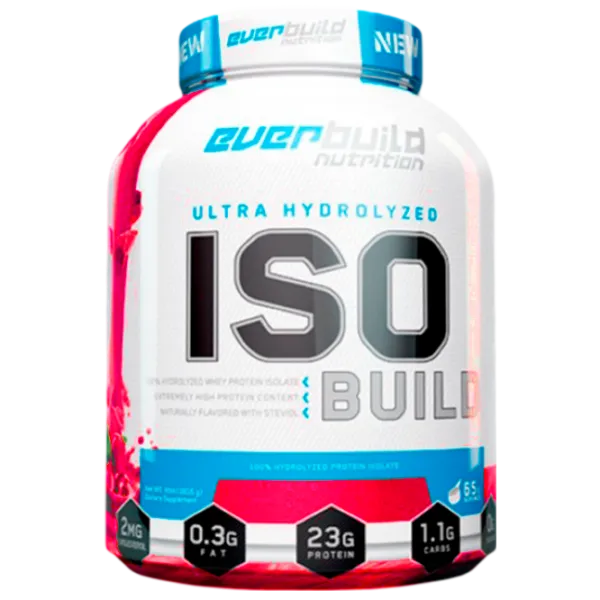 Proteină EverBuild Ultra Hydrolyzed ISO Build 2270 g (850010600543) praf/ Сăpșuni photo 1 Proteină EverBuild Ultra Hydrolyzed ISO Build 2270 g (850010600543) praf/ Сăpșuni photo 1