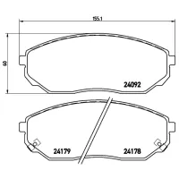 Plăcuțe de frână Brembo P 30 019 Față photo 4