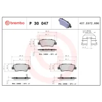 Тормозные колодки Brembo P 30 047 Задние photo 4