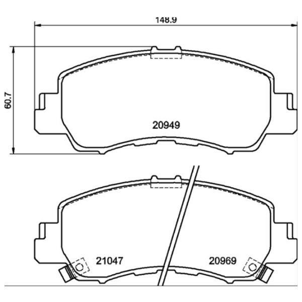 Тормозные колодки Brembo P 54 061 Передние photo 4 Тормозные колодки Brembo P 54 061 Передние photo 4