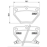 Plăcuțe de frână Brembo P 83 052 Spate photo 4