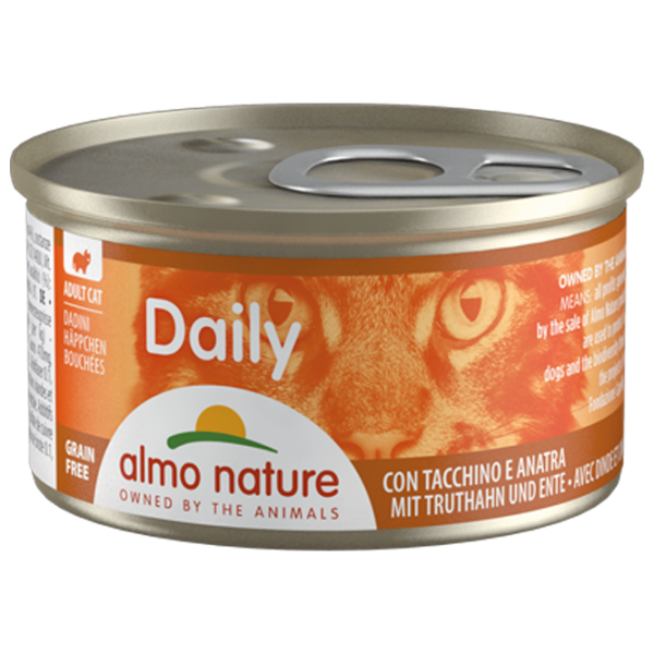 Корм для кошек влажный Almo Nature Daily 150 0.085 г/ Утка, индейка photo 1 Корм для кошек влажный Almo Nature Daily 150 0.085 г/ Утка, индейка photo 1