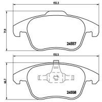 Plăcuțe de frână Brembo P 61 086 Față photo 2