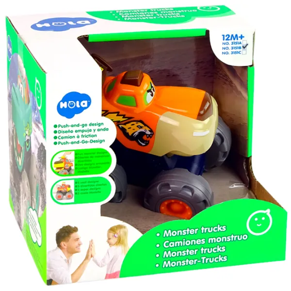 Mașină Hola Toys Monster Truck Tiger 3151B Orange photo 9 Mașină Hola Toys Monster Truck Tiger 3151B Orange photo 9