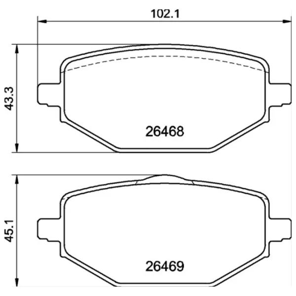 Тормозные колодки Brembo P 68 076 Задние photo 3
