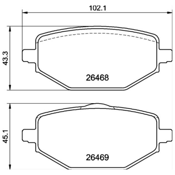 Тормозные колодки Brembo P 68 076 Задние photo 3
