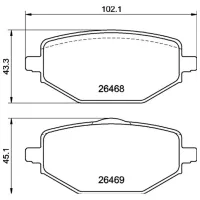 Plăcuțe de frână Brembo P 68 076 Spate photo 3