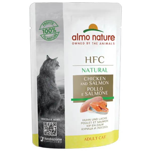 Корм для кошек влажный Almo Nature Natural 5803 0.055 кг/ Лосось, курица photo 1