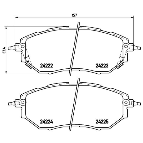 Тормозные колодки Brembo P 78 017 Передние photo 4