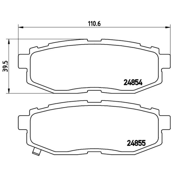 Тормозные колодки Brembo P 79 018 Задние photo 4