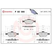 Plăcuțe de frână Brembo P 83 085 Față photo 4