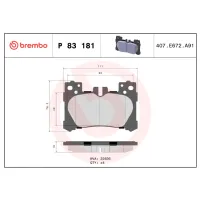 Plăcuțe de frână Brembo P 83 181 Spate photo 3