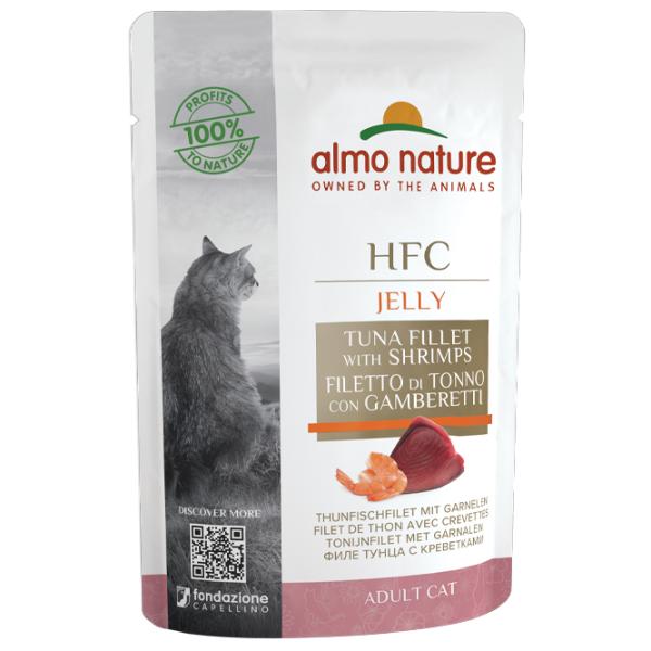 Корм для кошек влажный Almo Nature HFC Jelly 5045 0.055 кг/ Тунец, креветки photo 1 Корм для кошек влажный Almo Nature HFC Jelly 5045 0.055 кг/ Тунец, креветки photo 1
