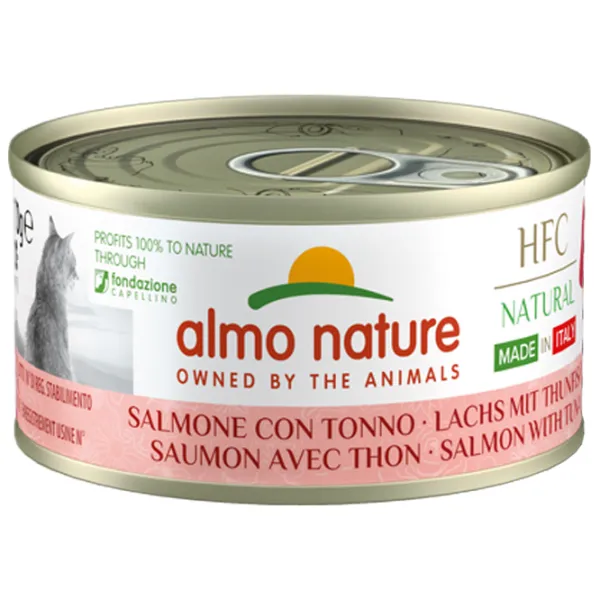 Корм для кошек влажный Almo Nature HFC Natural 5485H 0.07 кг/ Лосось, тунец photo 1 Корм для кошек влажный Almo Nature HFC Natural 5485H 0.07 кг/ Лосось, тунец photo 1