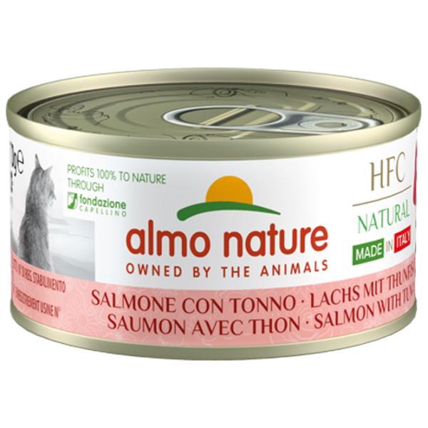 Корм для кошек влажный Almo Nature HFC Natural 5485H 0.07 кг/ Лосось, тунец photo 1 Корм для кошек влажный Almo Nature HFC Natural 5485H 0.07 кг/ Лосось, тунец photo 1