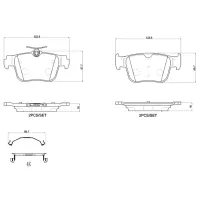 Plăcuțe de frână Brembo P 85 184 Spate photo 2