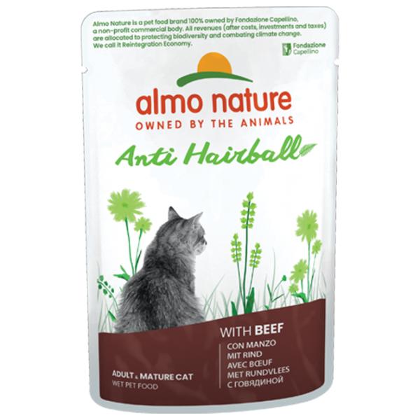 Корм для кошек влажный Almo Nature Anti Hairball 5292 0.07 кг/ Говядина photo 1 Корм для кошек влажный Almo Nature Anti Hairball 5292 0.07 кг/ Говядина photo 1