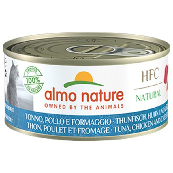 Корм для кошек влажный Almo Nature HFC Natural 5130H 0.15 кг/ Ton, pui, brânză photo 1 Корм для кошек влажный Almo Nature HFC Natural 5130H 0.15 кг/ Ton, pui, brânză photo 1