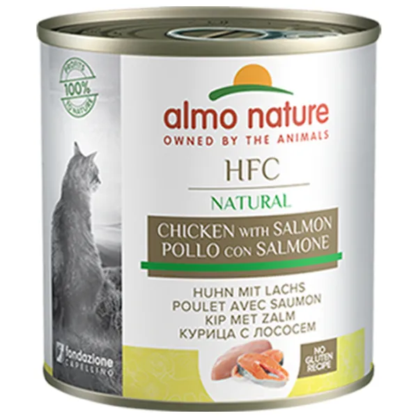 Корм для кошек влажный Almo Nature HFC Natural 5153 0.28 кг/ Лосось, курица photo 1 Корм для кошек влажный Almo Nature HFC Natural 5153 0.28 кг/ Лосось, курица photo 1