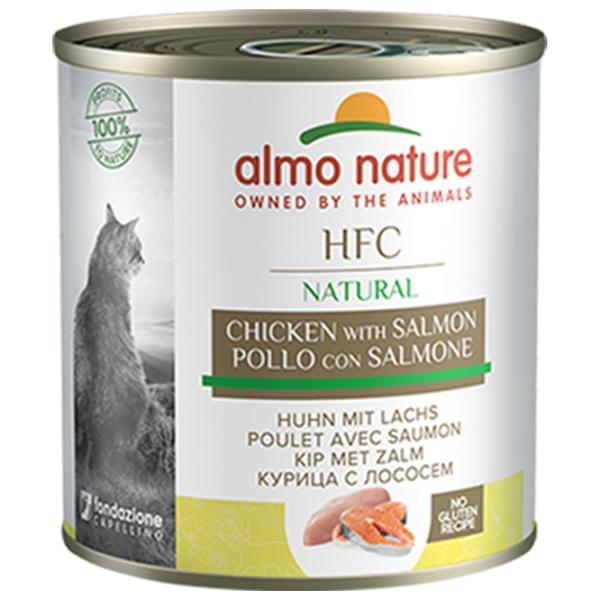 Корм для кошек влажный Almo Nature HFC Natural 5153 0.28 кг/ Лосось, курица photo 1 Корм для кошек влажный Almo Nature HFC Natural 5153 0.28 кг/ Лосось, курица photo 1