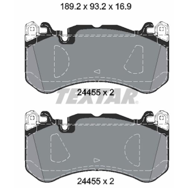 Тормозные колодки Textar 2445503 Передние/ Дисковые photo 2 Тормозные колодки Textar 2445503 Передние/ Дисковые photo 2
