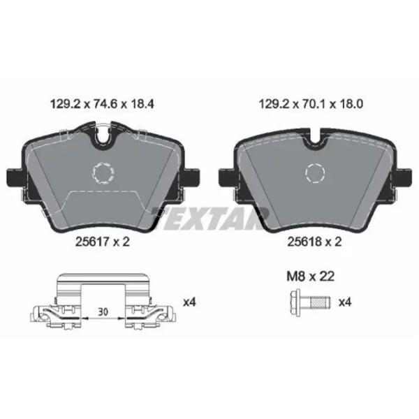 Тормозные колодки Textar 2561703 Передние/ Дисковые photo 1 Тормозные колодки Textar 2561703 Передние/ Дисковые photo 1
