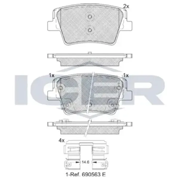 Тормозные колодки Icer 182379 Задние/ Дисковые photo 2 Тормозные колодки Icer 182379 Задние/ Дисковые photo 2
