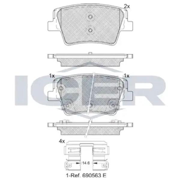 Тормозные колодки Icer 182379 Задние/ Дисковые photo 2 Тормозные колодки Icer 182379 Задние/ Дисковые photo 2