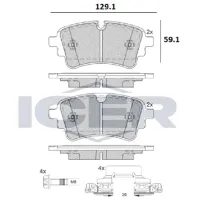 Plăcuțe de frână Icer 182256-203 Spate/ Disk photo 2