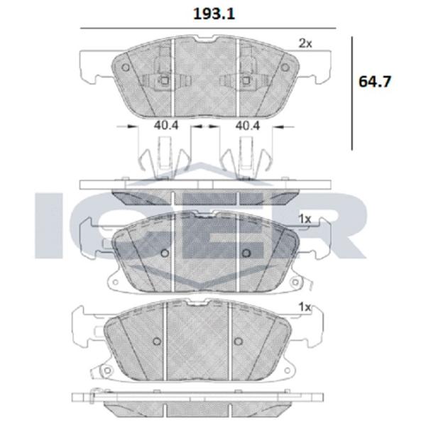 Plăcuțe de frână Icer 182250 Față/ Disk photo 2 Plăcuțe de frână Icer 182250 Față/ Disk photo 2
