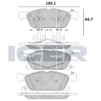 Plăcuțe de frână Icer 182250 Față/ Disk photo 2