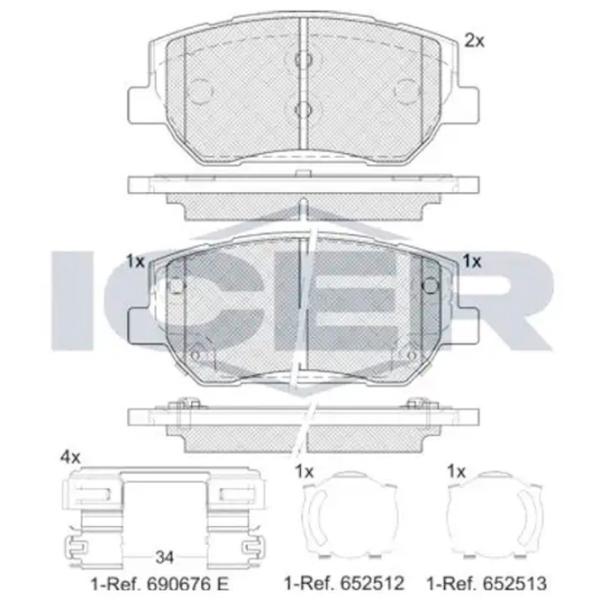 Тормозные колодки Icer 182441 Передние/ Дисковые photo 5 Тормозные колодки Icer 182441 Передние/ Дисковые photo 5