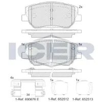 Тормозные колодки Icer 182441 Передние/ Дисковые photo 5