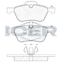 Plăcuțe de frână Icer 181434 Față/ Disk