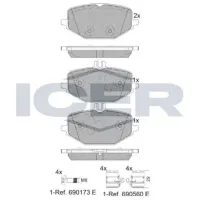 Plăcuțe de frână Icer 182371-203 Spate/ Disk photo 2