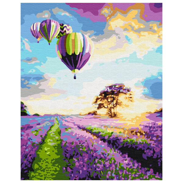 Pictură pe numere BrushMe Zbor peste cîmpul de levănțică BS8297 50 x 40 cm/ Verticală photo 1