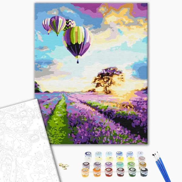 Pictură pe numere BrushMe Zbor peste cîmpul de levănțică BS8297 50 x 40 cm/ Verticală photo 2