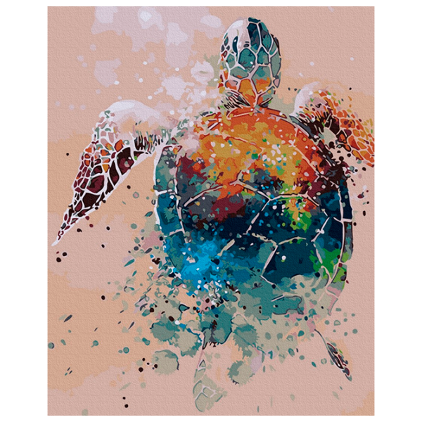 Pictură pe numere BrushMe Broască țestoasă GX30991 50 x 40 cm/ Verticală photo 1