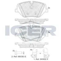 Plăcuțe de frână Icer 182468 Față/ Disk photo 2