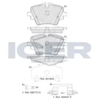 Plăcuțe de frână Icer 182472 Față/ Disk photo 2