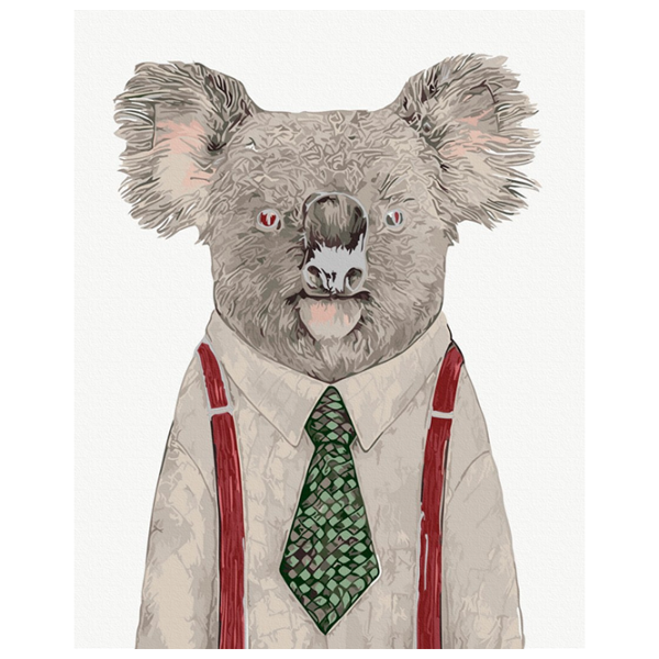 Pictură pe numere BrushMe Mr.Koala GX9401 50 x 40 cm/ Verticală photo 1