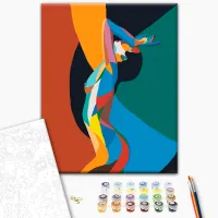 Pictură pe numere BrushMe Nud în culori de curcubeu BS51575 50 x 40 cm/ Verticală photo 3