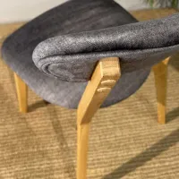 Scaun de bucătărie Mobicasa Soft Natur Stofă/ Gray photo 6