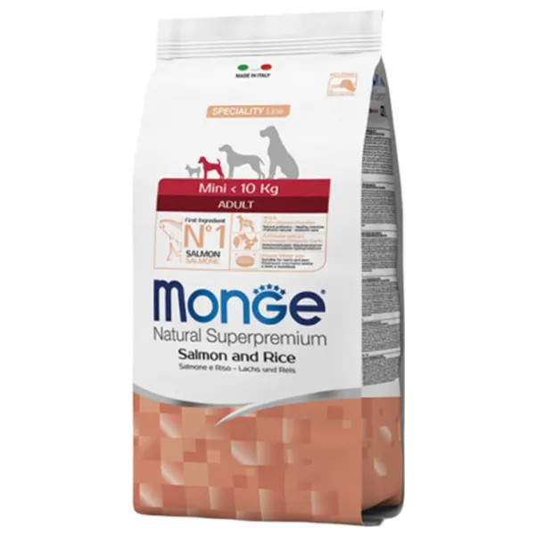 Hrană pentru câini uscată Monge Natural M01156 0.8 kg / Orez, somon photo 1 Hrană pentru câini uscată Monge Natural M01156 0.8 kg / Orez, somon photo 1