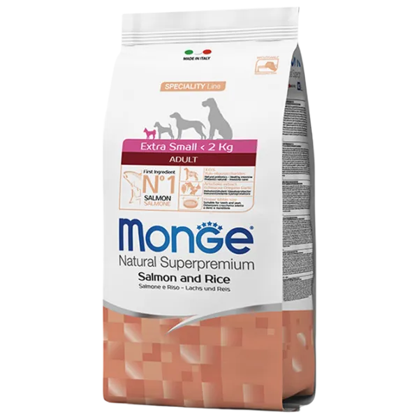 Hrană pentru câini uscată Monge Natural Superpremium M01145 0.8 kg / Orez, somon photo 1 Hrană pentru câini uscată Monge Natural Superpremium M01145 0.8 kg / Orez, somon photo 1